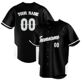 Custom Unisex Black & White Pattern Baseball Jersey BB0000050102