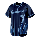Custom Unisex Royal Blue & Light Blue Pattern Baseball Jersey BB0000181921