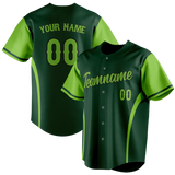 Custom Unisex Kelly Green & Green Pattern Baseball Jersey BB0000221514