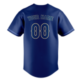 Custom Unisex Royal Blue & Light Blue Pattern Baseball Jersey BB0000231921
