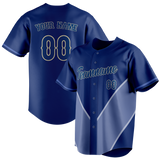 Custom Unisex Royal Blue & Light Blue Pattern Baseball Jersey BB0000231921