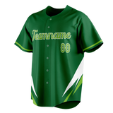 Custom Unisex Kelly Green & Green Pattern Baseball Jersey BB0000241514