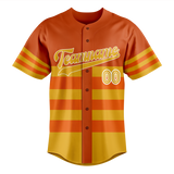 Custom Unisex Light Orange & Yellow Pattern Baseball Jersey BB0000431112