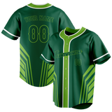 Custom Unisex Kelly Green & Green Pattern Baseball Jersey BB0000481514