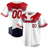 Custom Team Design White & Red Colors Design Sports Baseball Jersey BB00AB070209