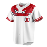Custom Team Design White & Red Colors Design Sports Baseball Jersey BB00AB070209