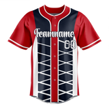 Custom Team Design Dark Purple & Red Colors Design Sports Baseball Jersey BB00AB082209