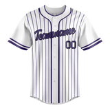 Custom Team Design White & Purple Colors Design Sports Baseball Jersey BB00AD010223