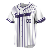 Custom Team Design White & Purple Colors Design Sports Baseball Jersey BB00AD010223