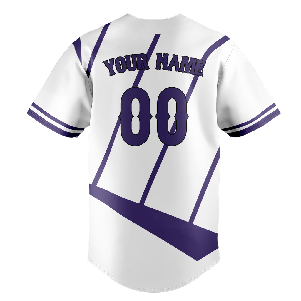 Custom Team Design White & Light Purple Colors Design Sports Baseball Jersey BB00AD060224