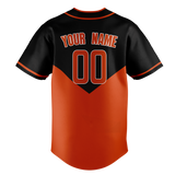 Custom Team Design Orange & Black Colors Design Sports Baseball Jersey BB00BO011001