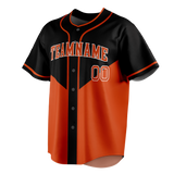Custom Team Design Orange & Black Colors Design Sports Baseball Jersey BB00BO011001