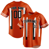 Custom Team Design Orange & White Colors Design Sports Baseball Jersey BB00BO101002