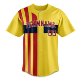 Custom Team Design Yellow & Red Colors Design Sports Baseball Jersey BB00BRS031209