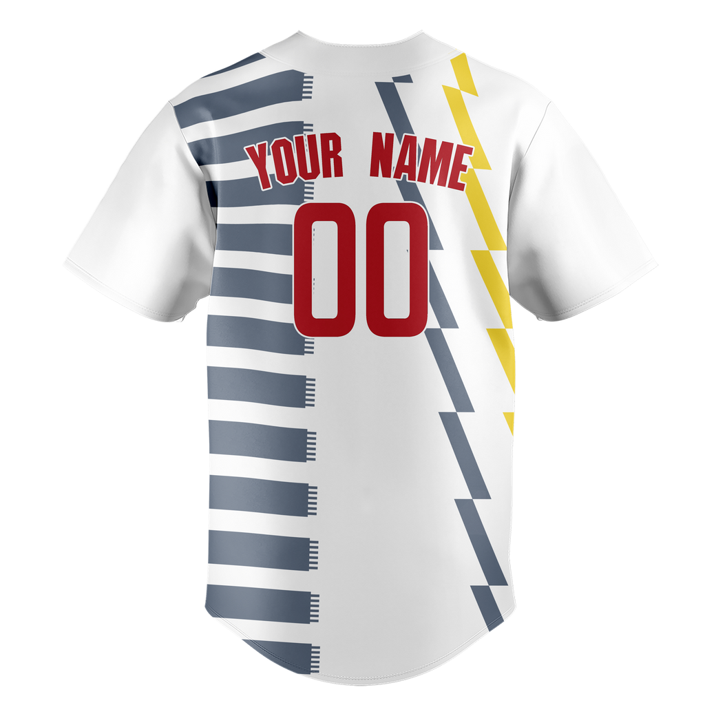 Custom Team Design White & Gray Colors Design Sports Baseball Jersey BB00BRS100203
