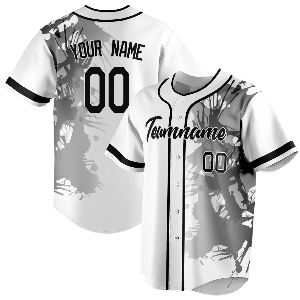 Custom Team Design White & Black Colors Design Sports Baseball Jersey BB00CR040201