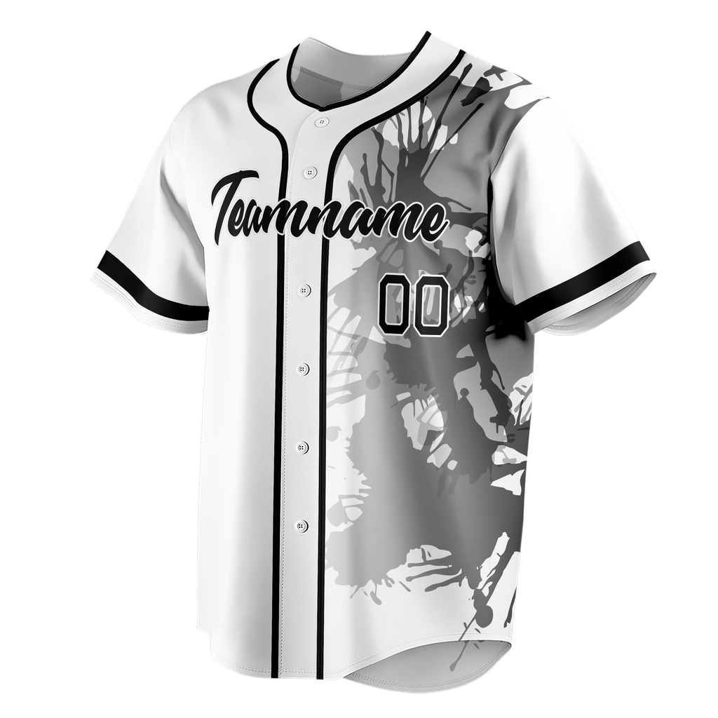 Custom Team Design White & Black Colors Design Sports Baseball Jersey BB00CR040201