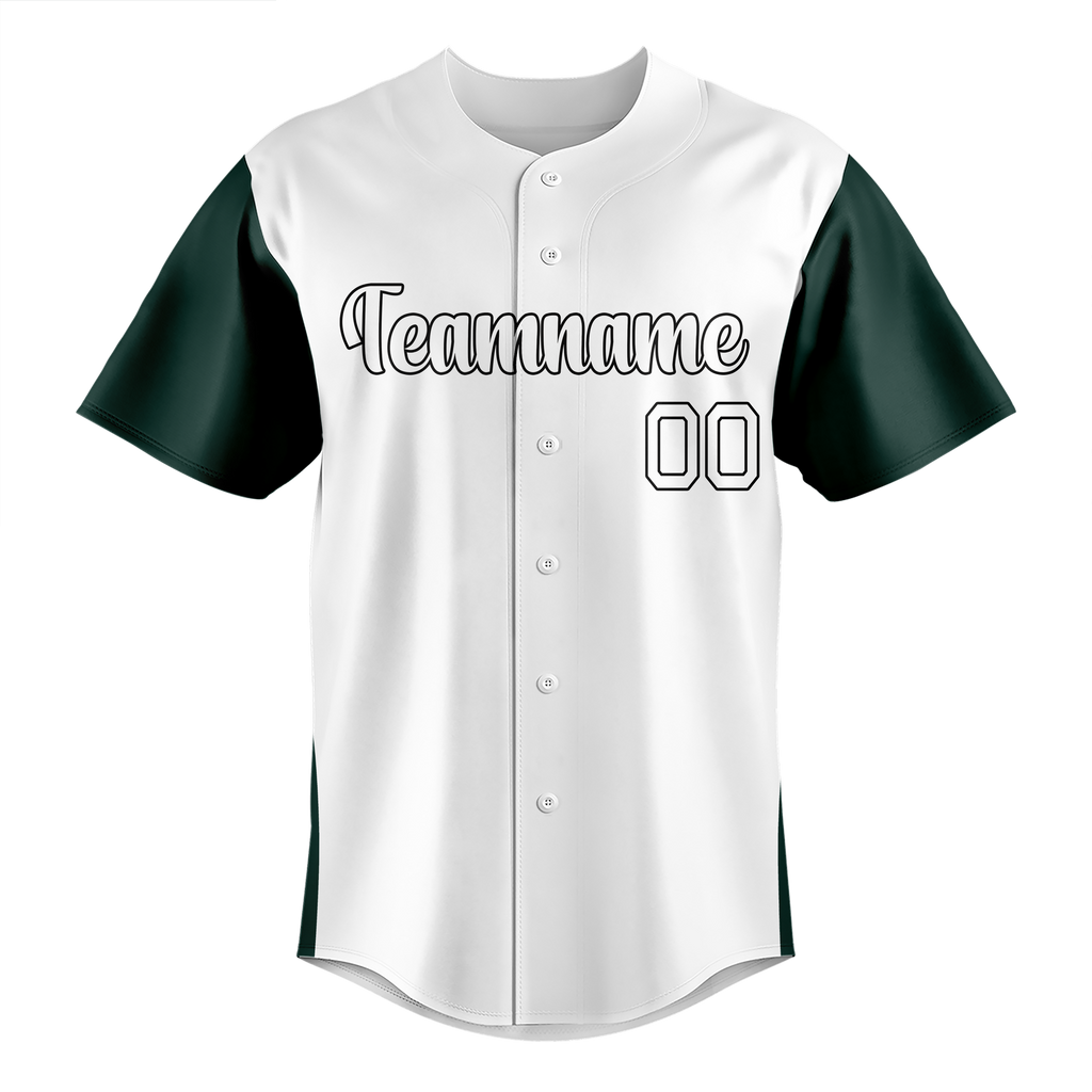 Custom Team Design White & Kelly Green Colors Design Sports Baseball Jersey BB00CR090215