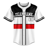 Custom Team Design White & Black Colors Design Sports Baseball Jersey BB00CWS030201