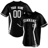 Custom Team Design Black & White Colors Design Sports Baseball Jersey BB00CWS040102