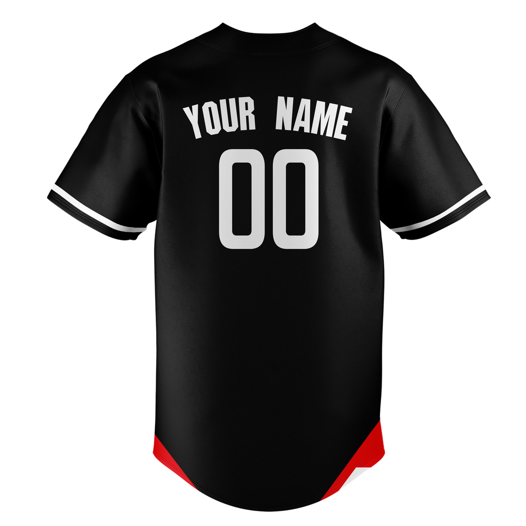 Custom Team Design Black & White Colors Design Sports Baseball Jersey BB00CWS050102