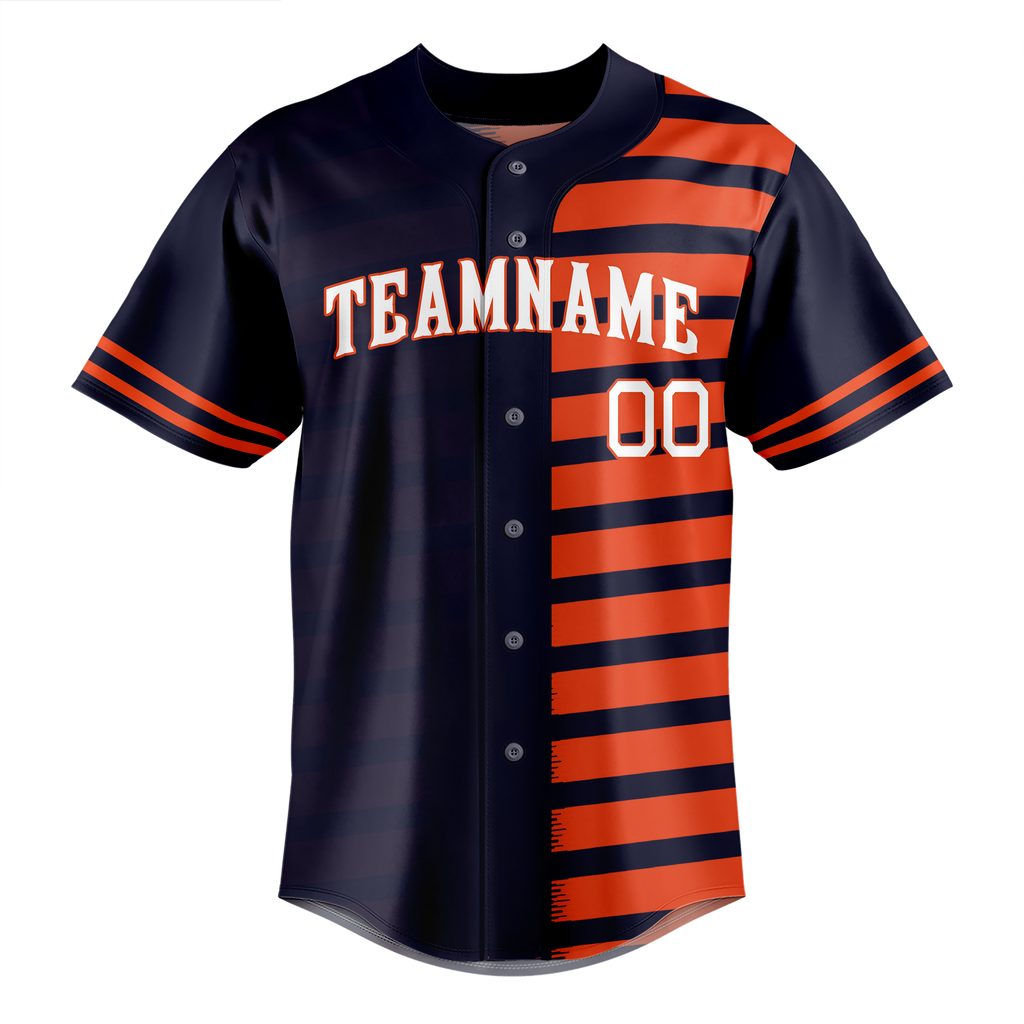 Custom Team Design Dark Purple & Orange Colors Design Sports Baseball Jersey BB00DT062210