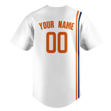 Custom Team Design White & Light Orange Colors Design Sports Baseball Jersey BB00HA020211