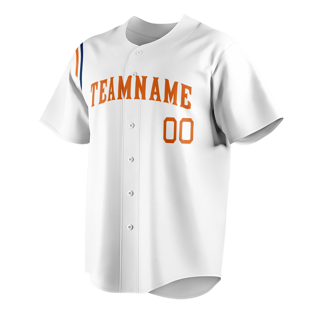 Custom Team Design White & Light Orange Colors Design Sports Baseball Jersey BB00HA020211