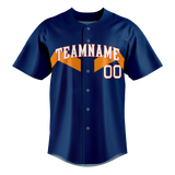 Custom Team Design Dark Purple & Light Orange Colors Design Sports Baseball Jersey BB00HA102211