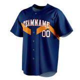 Custom Team Design Dark Purple & Light Orange Colors Design Sports Baseball Jersey BB00HA102211