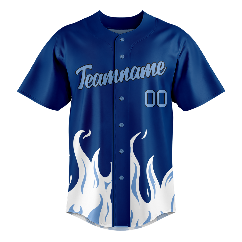 Custom Team Design Royal Blue & White Colors Design Sports Baseball Jersey BB00KCR021902