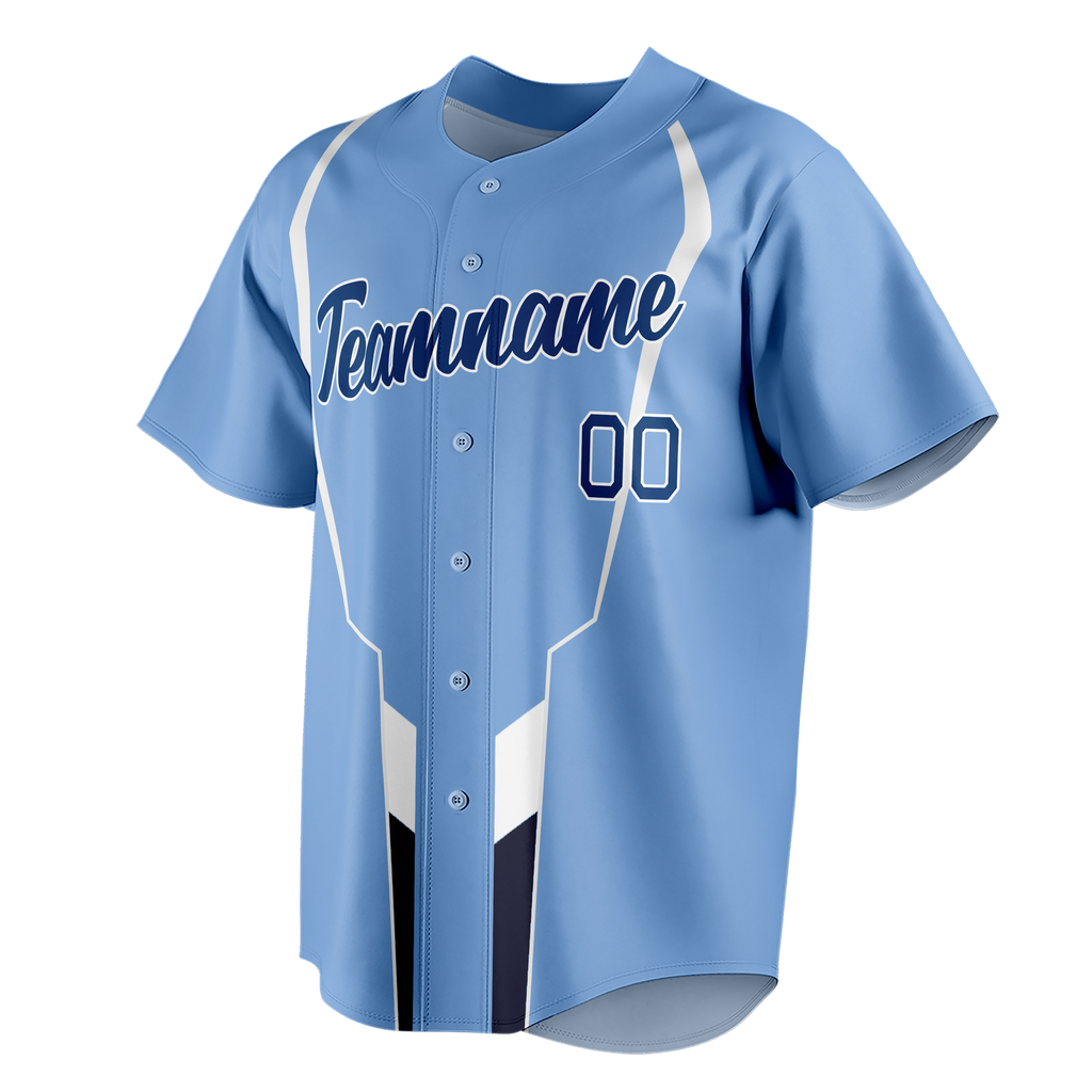 Custom Team Design Light Blue & White Colors Design Sports Baseball Jersey BB00KCR082102