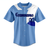 Custom Team Design Light Blue & White Colors Design Sports Baseball Jersey BB00LAD022102