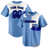 Custom Team Design Light Blue & White Colors Design Sports Baseball Jersey BB00LAD022102