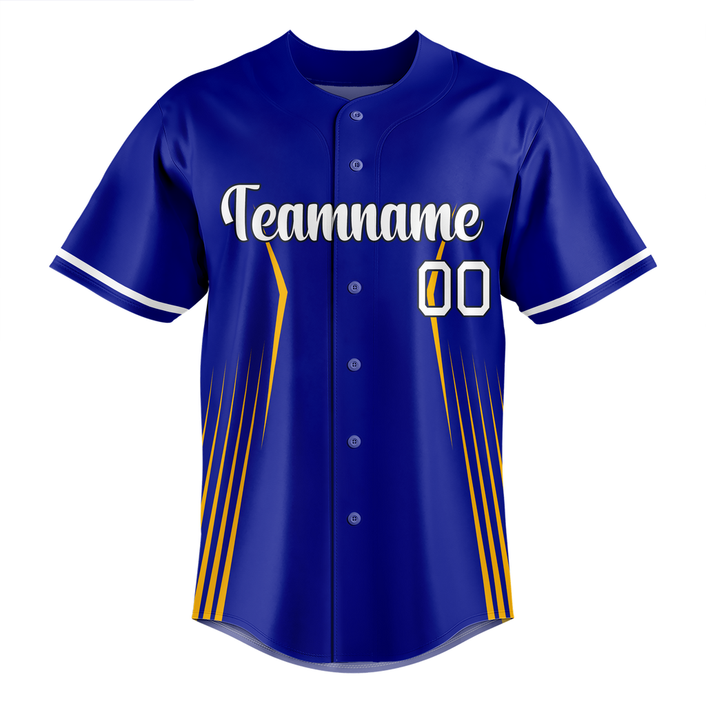 Custom Team Design Royal Blue & Light Orange Colors Design Sports Baseball Jersey BB00LAD061911