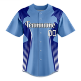 Custom Team Design Dark Purple & Royal Blue Colors Design Sports Baseball Jersey BB00LAD082219