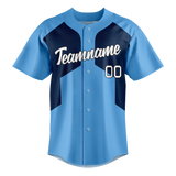 Custom Team Design Light Blue & Navy Blue Colors Design Sports Baseball Jersey BB00MB042118