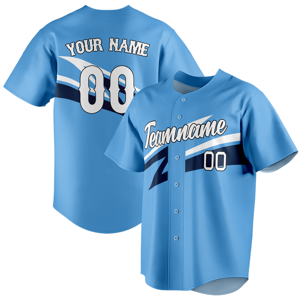 Custom Team Design Light Blue & White Colors Design Sports Baseball Jersey BB00MB092102