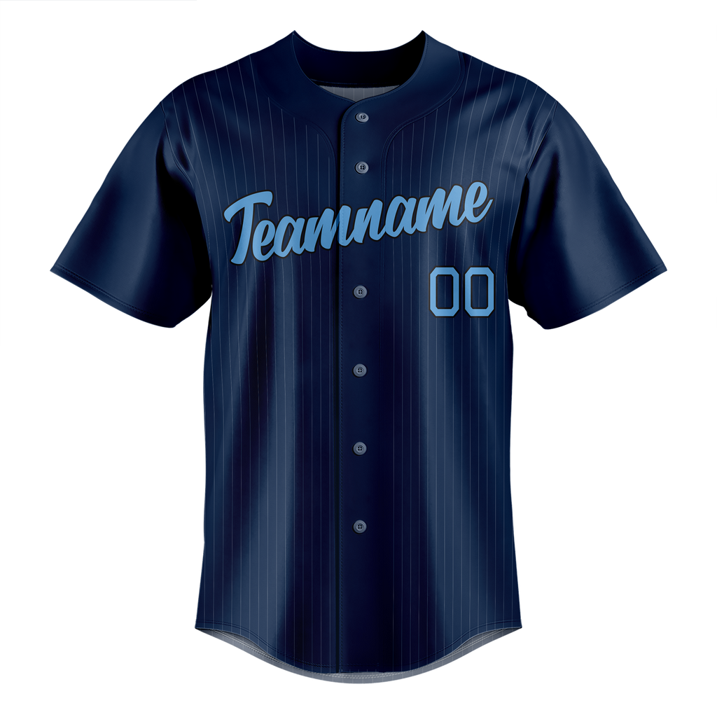 Custom Team Design Navy Blue & Blue Colors Design Sports Baseball Jersey BB00MB101820