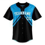 Custom Team Design Black & Blue Colors Design Sports Baseball Jersey BB00MM030120