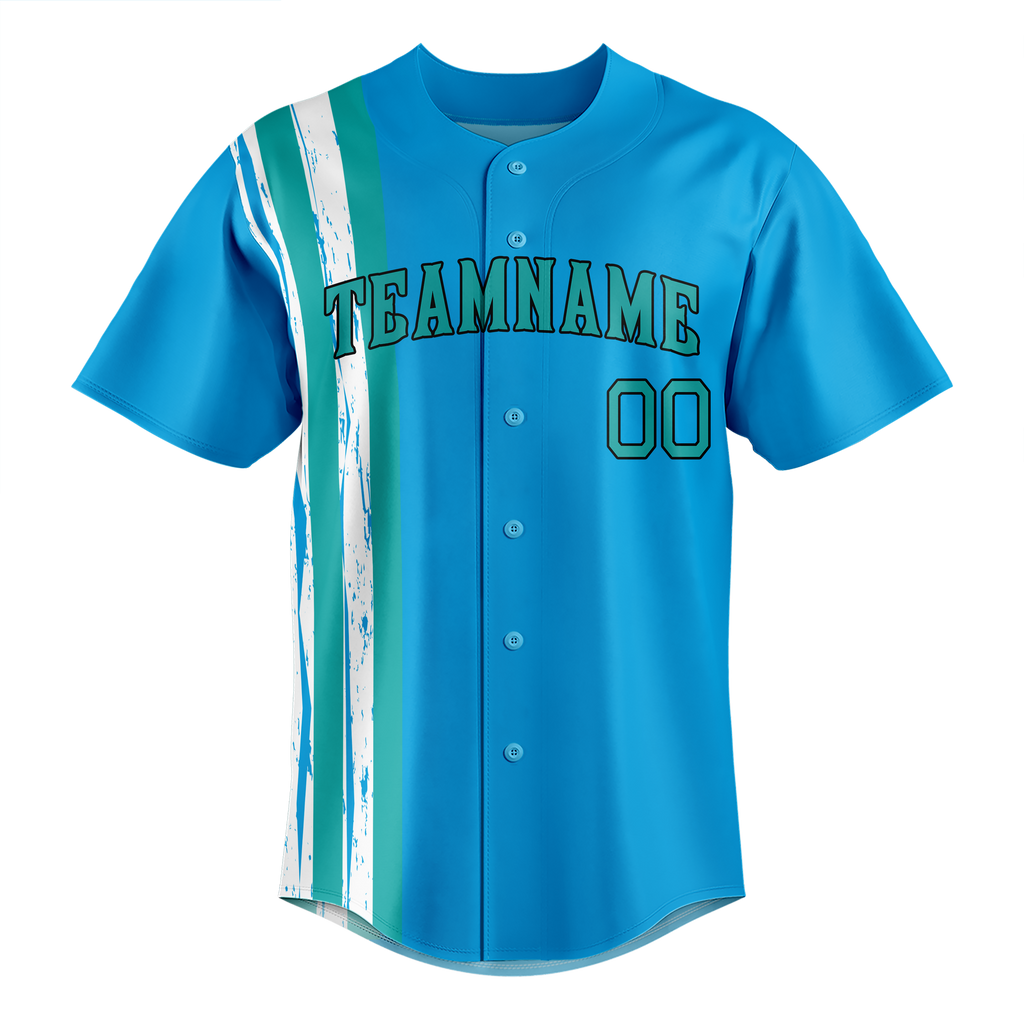 Custom Team Design Blue & White Colors Design Sports Baseball Jersey BB00MM092002