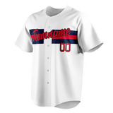 Custom Team Design White & Red Colors Design Sports Baseball Jersey BB00MT030209