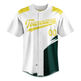 Custom Team Design White & Kelly Green Colors Design Sports Baseball Jersey BB00OA070215