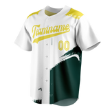 Custom Team Design White & Kelly Green Colors Design Sports Baseball Jersey BB00OA070215