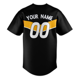 Custom Team Design Black & Yellow Colors Design Sports Baseball Jersey BB00PP040112