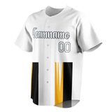 Custom Team Design White & Yellow Colors Design Sports Baseball Jersey BB00PP050212