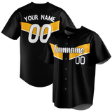 Custom Team Design Black & Yellow Colors Design Sports Baseball Jersey BB00PP090112