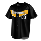 Custom Team Design Black & Yellow Colors Design Sports Baseball Jersey BB00PP090112