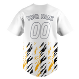 Custom Team Design White & Yellow Colors Design Sports Baseball Jersey BB00PP100212