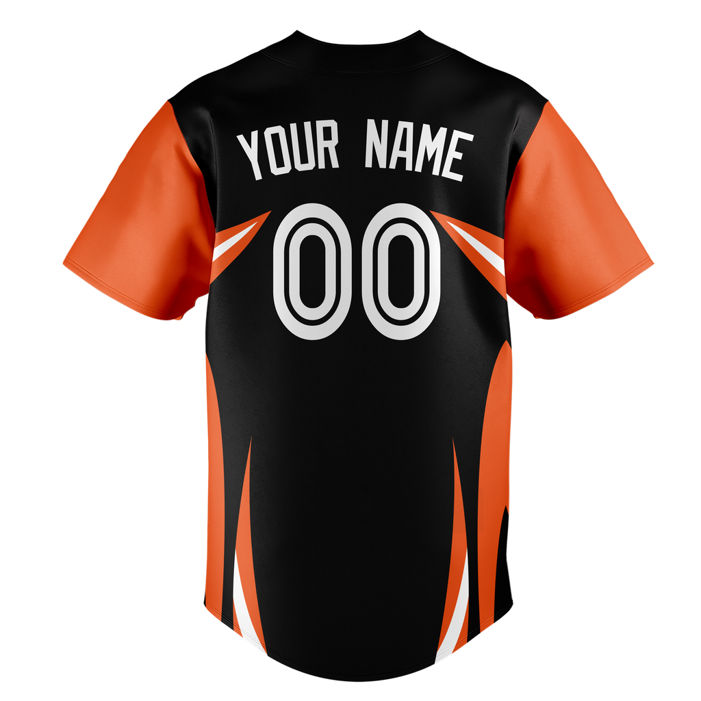 Custom Team Design Black & Orange Colors Design Sports Baseball Jersey BB00SDP030110